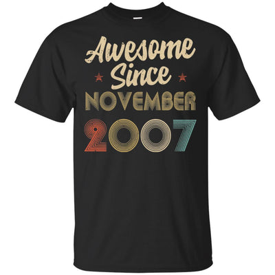 Awesome Since November 2007 Vintage 14th Birthday Gifts-T-Shirt & Hoodie-Classic T-Shirt-Black
