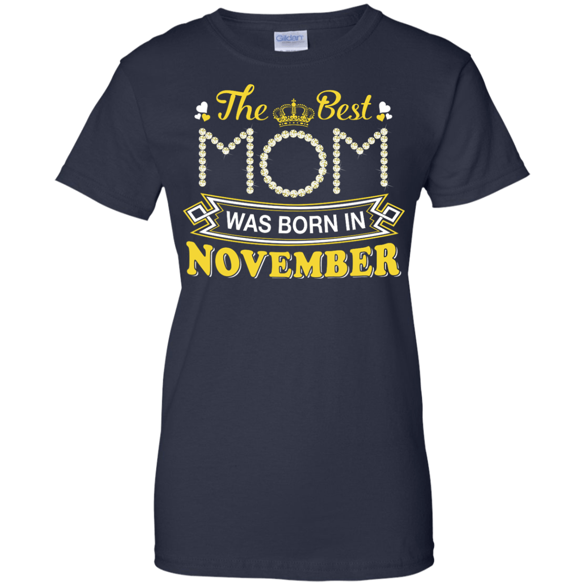 The Best Mom Was Born In November-T-Shirt & Hoodie-Women's T-Shirt-Navy