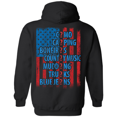 I LOVE AMERICAN COUNTRY-T-Shirt & Hoodie-Pullover Hoodie-Black