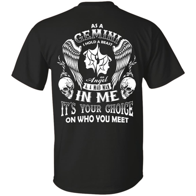 As A Gemini I Hold A Beast An Angel A Madman In Me-T-Shirt & Hoodie-Classic T-Shirt-Black