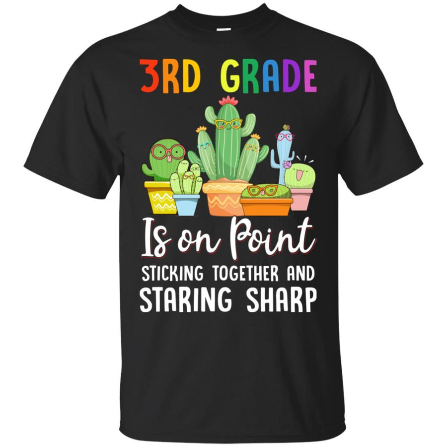 3rd Grade Is On Point 1St Day Of School Cactus Teacher-T-Shirt & Hoodie-Classic T-Shirt-Black