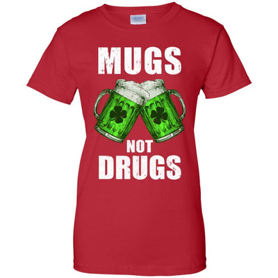 Vintage Mugs Not Drugs St Patrick Day Gift-T-Shirt & Hoodie-Women's T-Shirt-Red