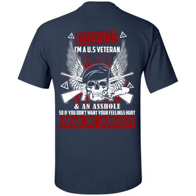 I'm A U.S Veteran And An A**hole-T-Shirt & Hoodie-Classic T-Shirt-Navy