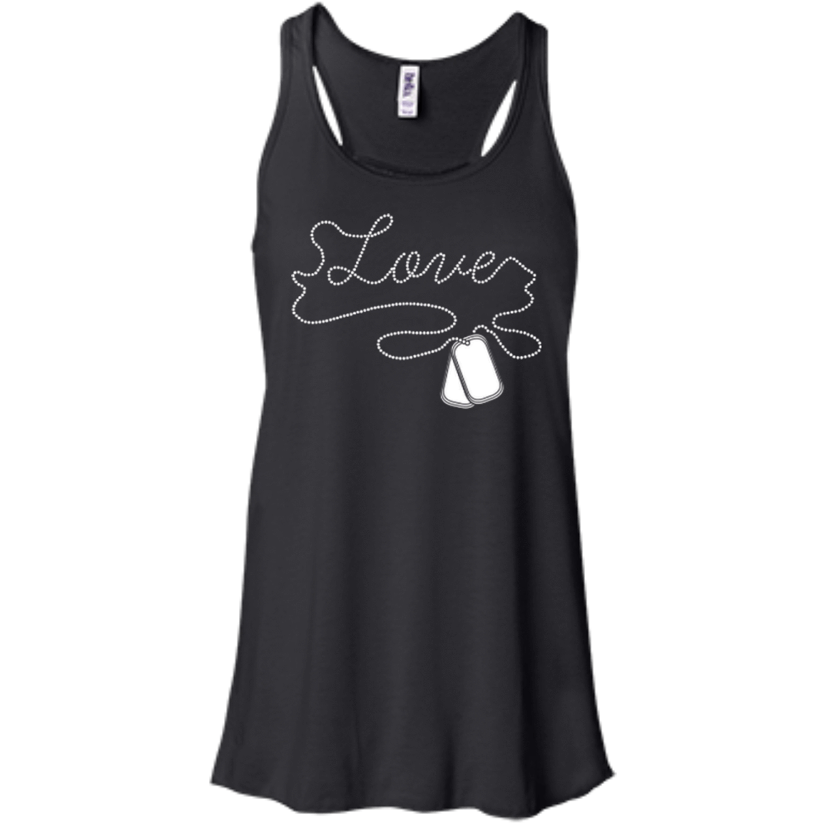 I'm A Soldier Love Military-T-Shirt & Hoodie-Women's Flowy Racerback Tank-Black