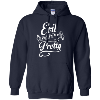 Evil Keeps Me Pretty-T-Shirt & Tank Top-Pullover Hoodie-Navy