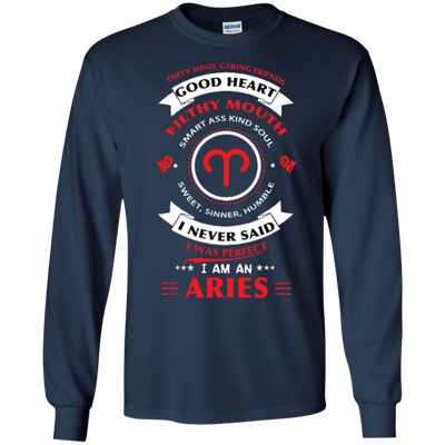 I'm An Aries-T-Shirt & Hoodie-Long Sleeve T-Shirt-Navy