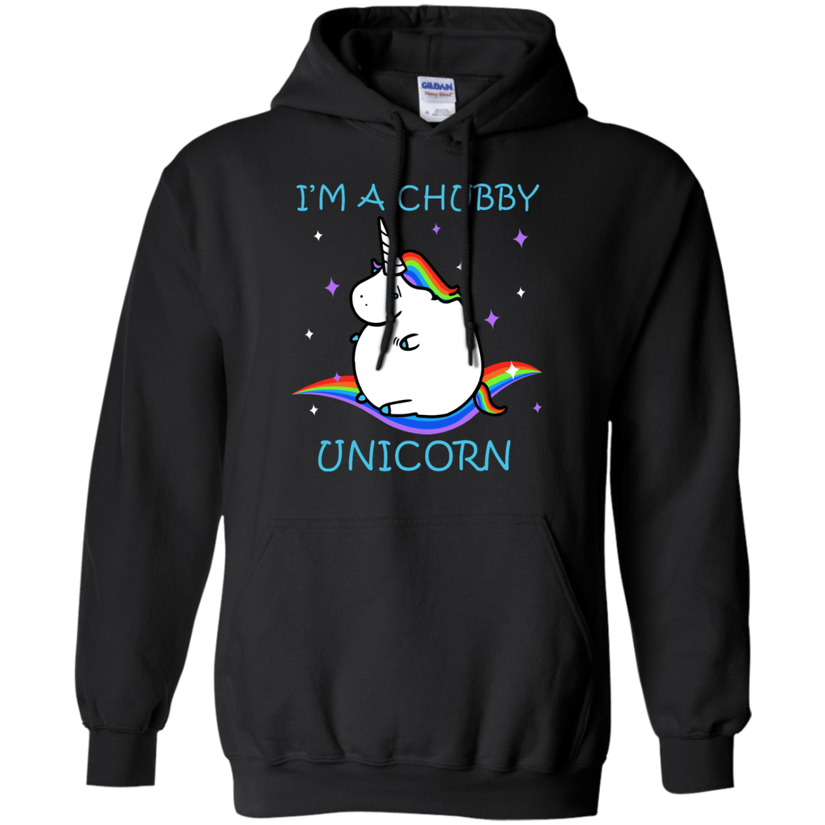 I'm A Chubby Unicorn-T-Shirt & Hoodie-Pullover Hoodie-Black
