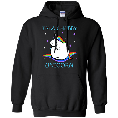 I'm A Chubby Unicorn-T-Shirt & Hoodie-Pullover Hoodie-Black