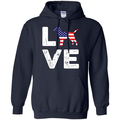 American Flag Dog Labrador Love-T-Shirt & Hoodie-Pullover Hoodie-Navy