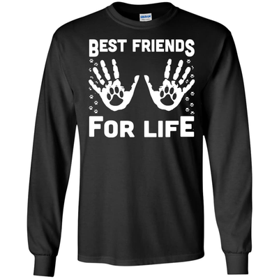 Funny Cat Best Friends For Life-T-Shirt & Hoodie-Long Sleeve T-Shirt-Black