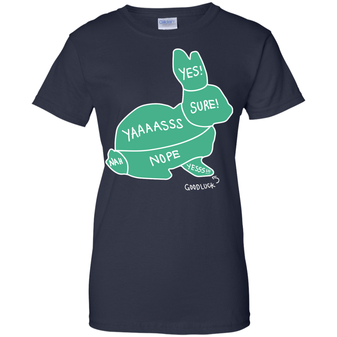 Proper way to pet a Rabbit lover-T-Shirt & Hoodie-Women's T-Shirt-Navy