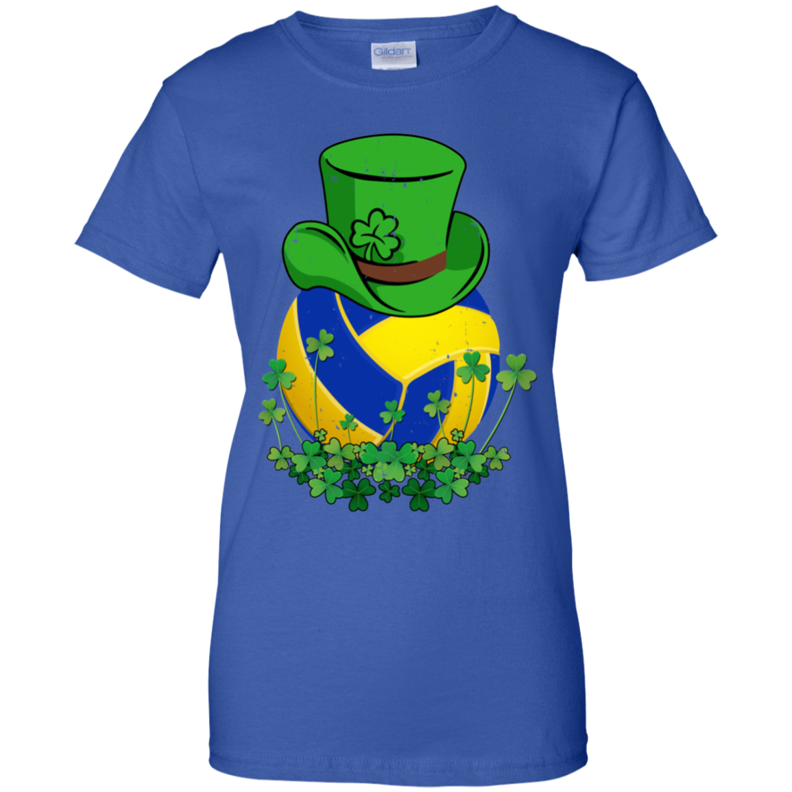 Shamrock Volleyball Leprechaun St Patricks Day-T-Shirt & Hoodie-Women's T-Shirt-Royal