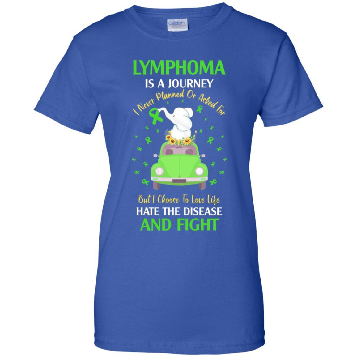 Lymphoma Awareness Is A Journey-T-Shirt & Hoodie-Women's T-Shirt-Royal