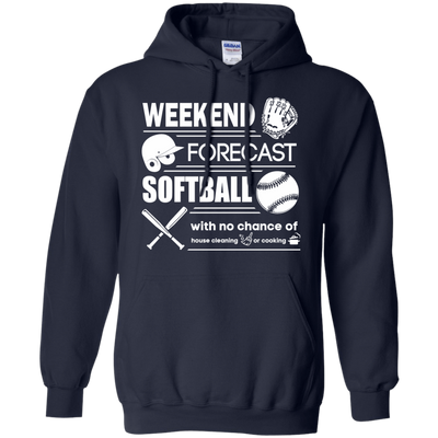 WEEKEND FORECAST SOFTBALL-T-Shirt & Hoodie-Pullover Hoodie-Navy