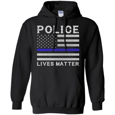 Police Lives Matter-T-Shirt & Hoodie-Pullover Hoodie-Black