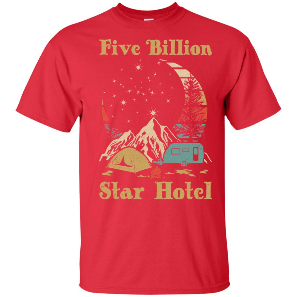 Vintage Five Billion Star Hotel Moom Camping-T-Shirt & Hoodie-Classic T-Shirt-Red