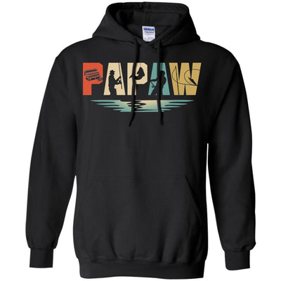 Vintage Fishing Papaw Father's Day Gift-T-Shirt & Hoodie-Pullover Hoodie-Black