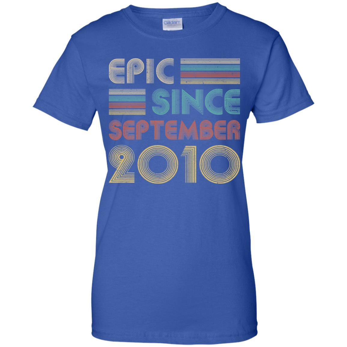 Epic Since September 2010 11th Birthday Gift 11 Yrs Old-T-Shirt & Hoodie-Women's T-Shirt-Royal