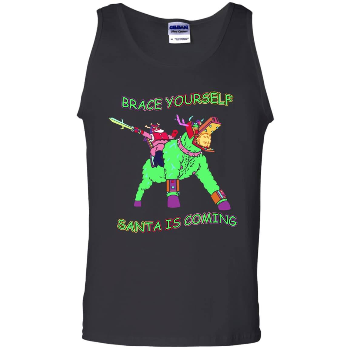 Brace Yourself, Santa Is Coming-T-Shirt & Hoodie-Unisex Tank-Black