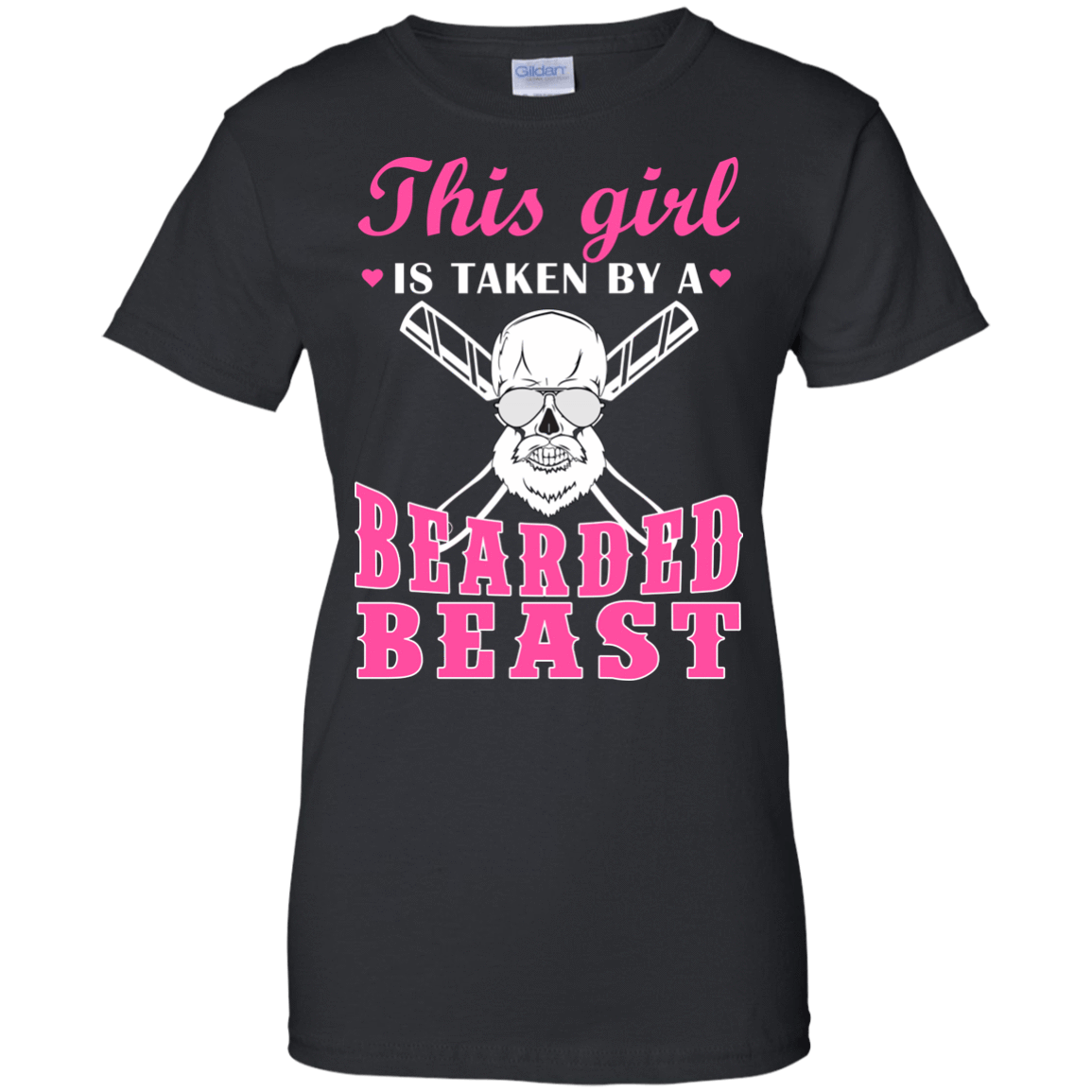 This Girl Is Taken By A Bearded Beast-T-Shirt & Hoodie-Women's T-Shirt-Black