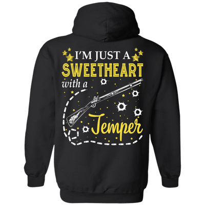 I'm Just A Sweetheart With A Temper-T-Shirt & Tank Top-Pullover Hoodie-Black