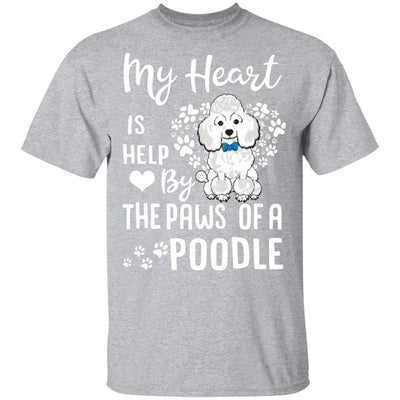 My Heart Is Held By The Paws Of A Poodle Lover-T-Shirt & Hoodie-Classic T-Shirt-Sport Grey