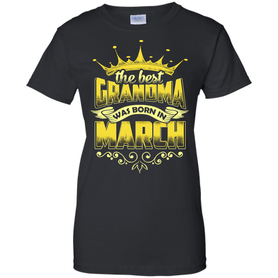 The Best Grandma Was Born In March-T-Shirt & Hoodie-Women's T-Shirt-Black