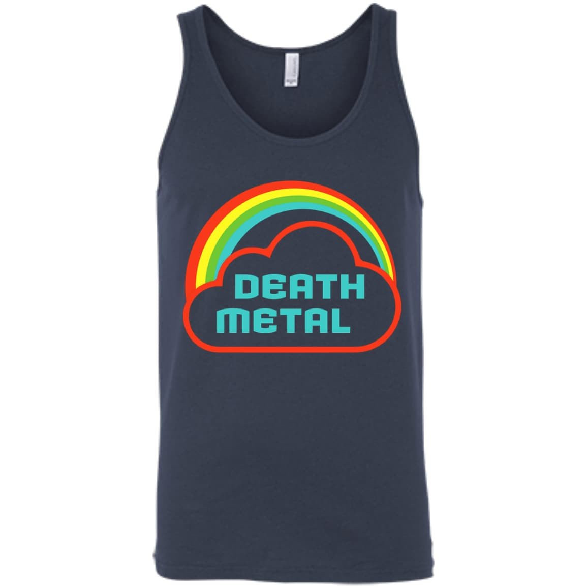 Death Metal Rainbow Rocker-T-Shirt & Hoodie-Unisex Tank-Navy