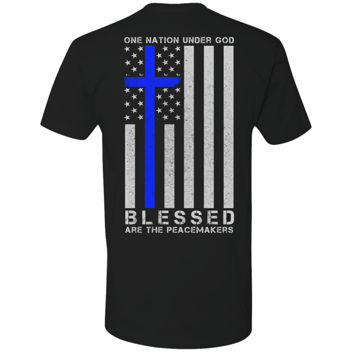 One Nation Under God Thin Blue Line-T-Shirt & Hoodie-Premium T-Shirt-Black