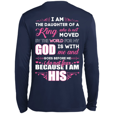 I Am The Daughter Of A King-T-Shirt & Hoodie-Long Sleeve T-Shirt-Navy