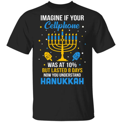 Funny Ugly Hanukkah Chanukah Cellphone Menorah Gifts-T-Shirt & Sweatshirt-Classic T-Shirt-Black