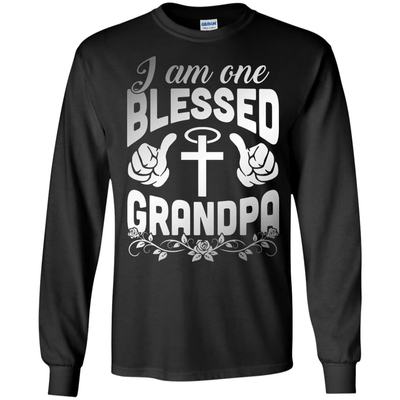 I Am One Blessed Grandpa-T-Shirt & Hoodie-Long Sleeve T-Shirt-Black