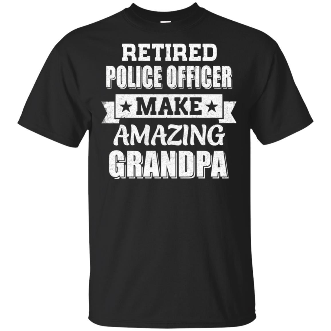 Funny Retired Police Officer Make Amazing Grandpa Gifts-T-Shirt & Hoodie-Classic T-Shirt-Black