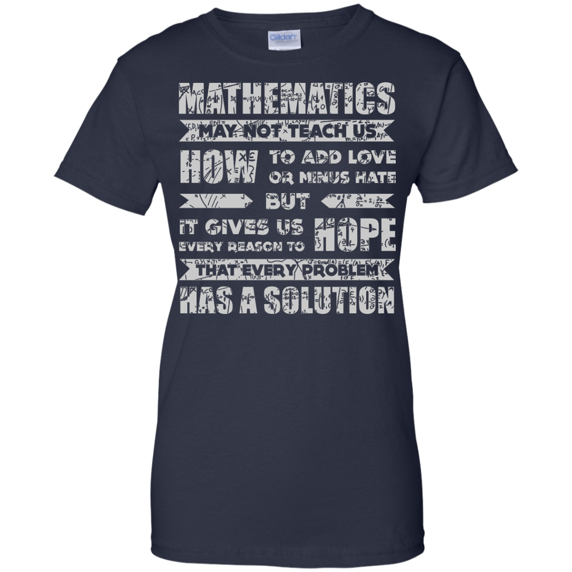 MATHEMATICS May Not Teach Us-T-Shirt & Hoodie-Women's T-Shirt-Navy