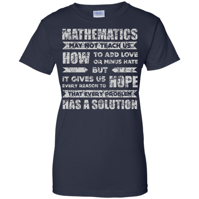 MATHEMATICS May Not Teach Us-T-Shirt & Hoodie-Women's T-Shirt-Navy