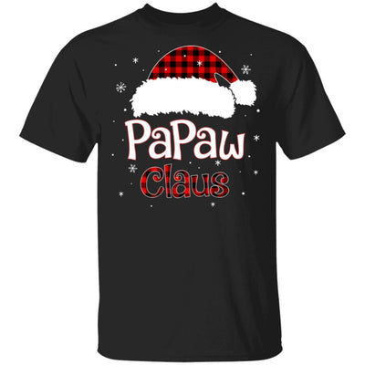 Santa PaPaw Claus Red Plaid Family Pajamas Christmas Gift-T-Shirt & Sweatshirt-Classic T-Shirt-Black