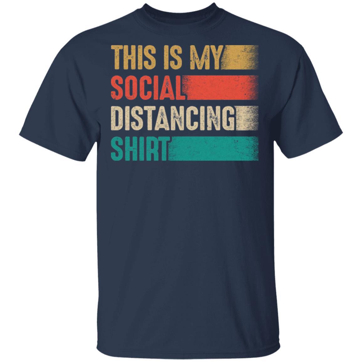 This Is My Social Distancing Vintage-T-Shirt & Hoodie-Classic T-Shirt-Navy