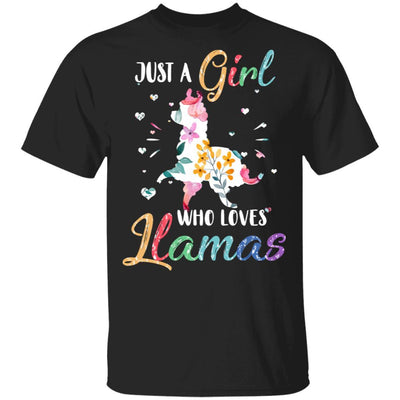Just A Girl Who Loves Llamas Cute Llama Lover-T-Shirt & Hoodie-Classic T-Shirt-Black