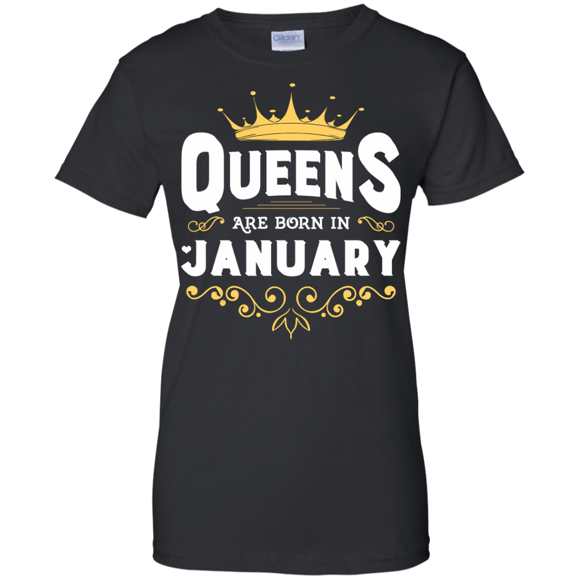 Queens Are Born In January-T-Shirt & Hoodie-Women's T-Shirt-Black