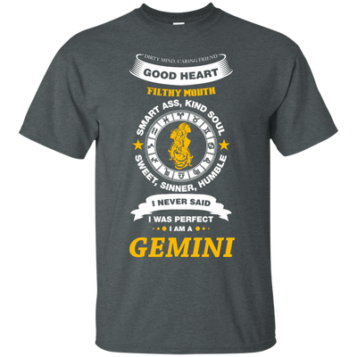 I Never Said I Was Perfect I Am A GEMINI-T-Shirt & Hoodie-Classic T-Shirt-Dark Heather