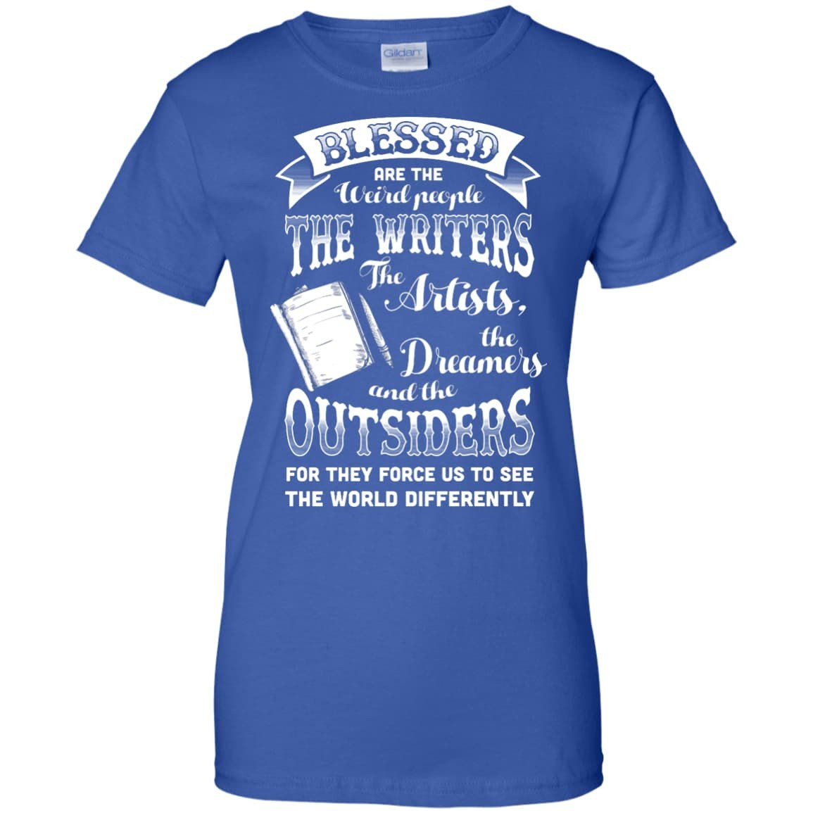 Blessed Are The Weird People The Writers-T-Shirt & Hoodie-Women's T-Shirt-Royal