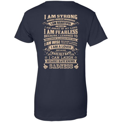I Am Strong Because I Know My Weakness-T-Shirt & Hoodie-Women's T-Shirt-Navy