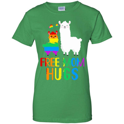 Free Mom Hugs Llama Rainbow Heart LGBT Pride Month-T-Shirt & Hoodie-Women's T-Shirt-Irish Green
