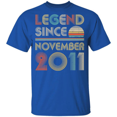 Legend Since November 2011 Vintage 10th Birthday Gifts Youth-Youth Shirt-Youth T-Shirt-Royal
