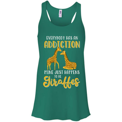 Everybody Has An Addiction Mine Just Happens To Be Giraffes-T-Shirt & Tank Top-Women's Flowy Racerback Tank-Kelly Green