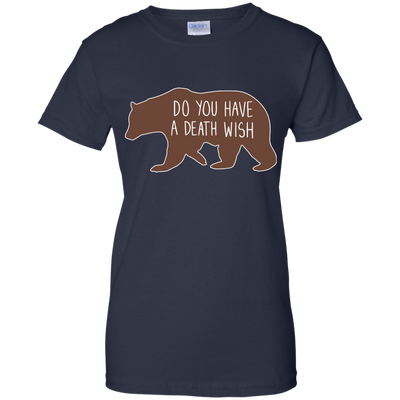 Proper way to pet a Bear lover-T-Shirt & Hoodie-Women's T-Shirt-Navy