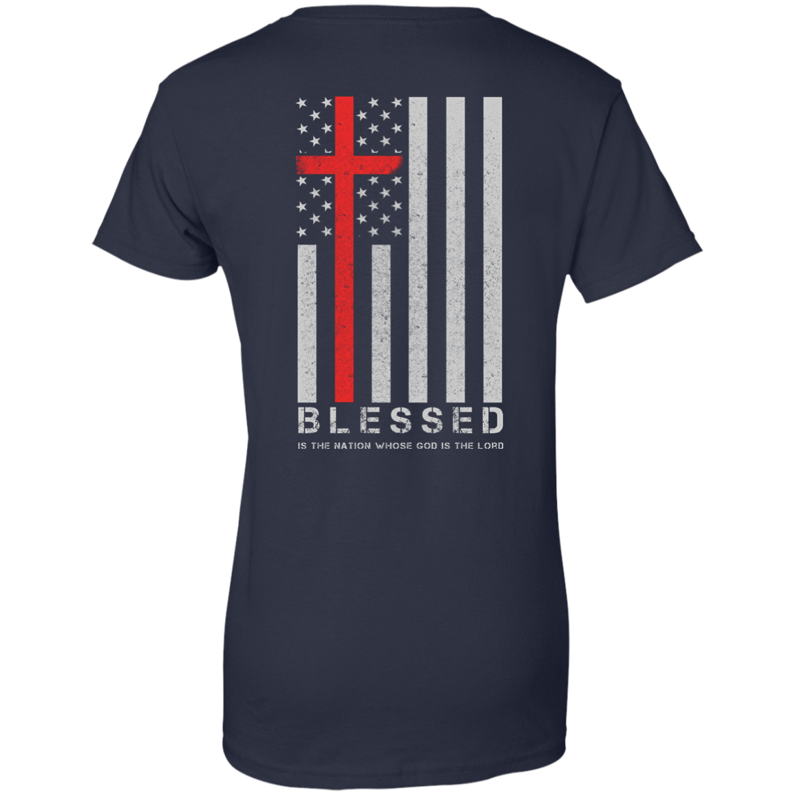 One Nation Under God Blessed-T-Shirt & Hoodie-Women's T-Shirt-Navy