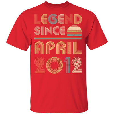 Legend Since April 2012 Vintage 9th Birthday Gifts Youth-Youth Shirt-Youth T-Shirt-Red