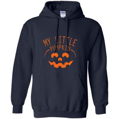 My Little Pumpkin Halloween Maternity Pregnancy Announcement-T-Shirt & Hoodie-Pullover Hoodie-Navy