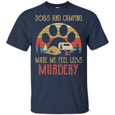 Dogs And Camping Make Me Feel Less Murdery-T-Shirt & Hoodie-Classic T-Shirt-Navy